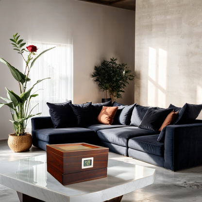 Craftsmans Bench Vista 30-Cigar Desktop Humidor - Lifestyle