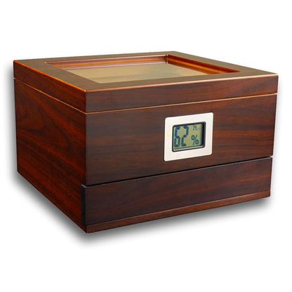 Craftsmans Bench Vista 30-Cigar Desktop Humidor - Main Image -Right Facing