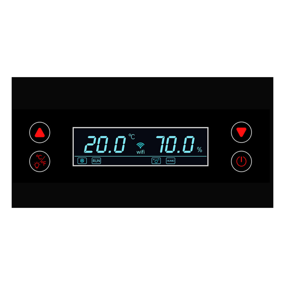 Yohtron YC-88 Premium Series Classic Black 450-Cigar Electric Humidor - LCD Display & Touch Control Panel