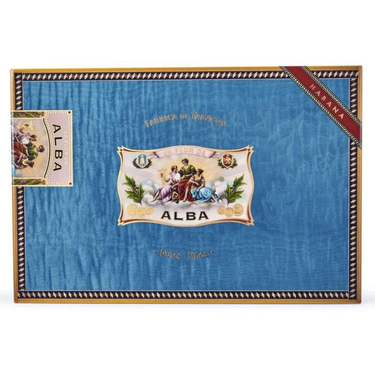 Elie Bleu Alba 110-Cigar Desktop Humidor - Blue - Top Side