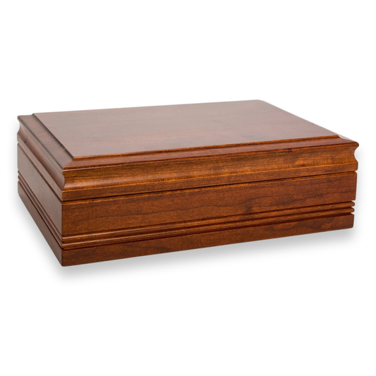 American Chest WoodTop Maple 50-Cigar Desktop Humidor  - Exterior Front