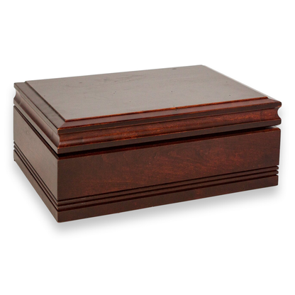 American Chest WoodTop Maple 75-Cigar Desktop Humidor - Mahogany - Exterior Front