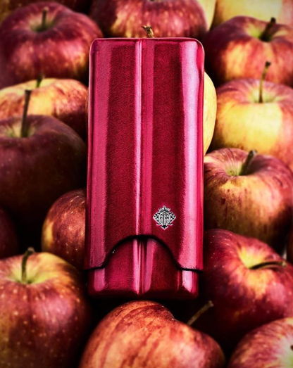 Artigiani Del Re Cuban Robusto Lounge Leather 2-Finger Cigar Case - Tuscan Wine - Lifestyle
