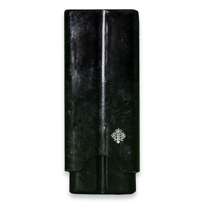 Artigiani Del Re Primo Fiore Leather 2-Finger Cigar Case - 2020 Limited Edition Collection - Fossil - Exterior Front
