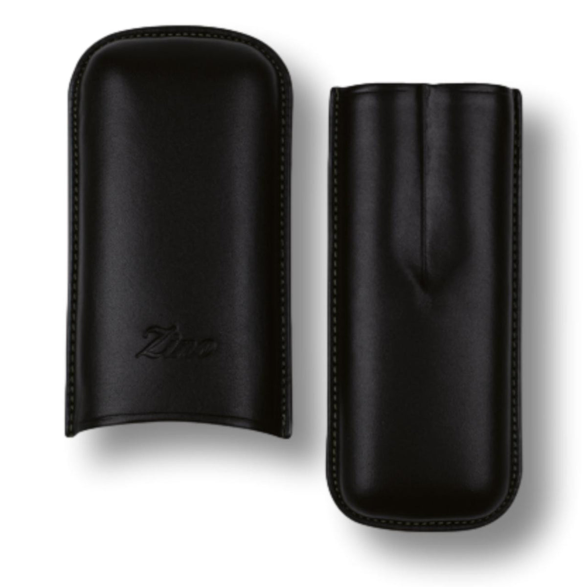 Davidoff Leather Soft Cigar Cases - Black & Mint R-2-Finger - Case when opened