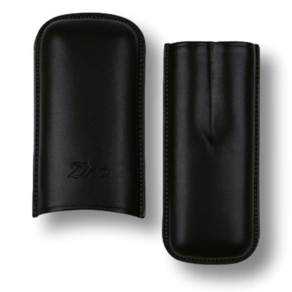 Davidoff Leather Soft Cigar Cases - Black & Mint R-2-Finger - Case when opened