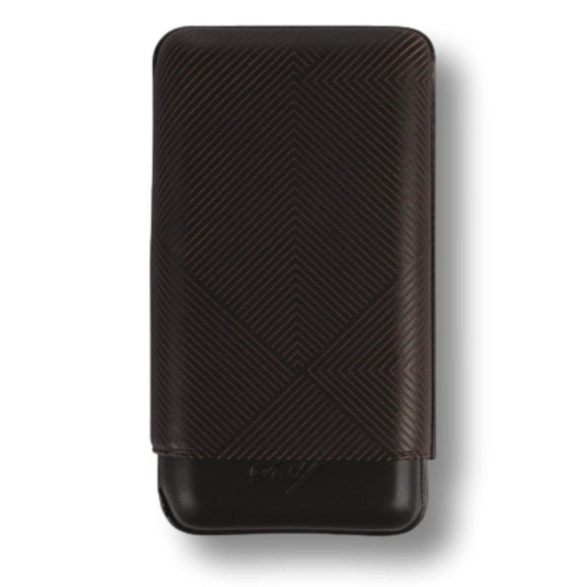 Davidoff Leaf Leather Soft Cigar Cases - Brown 3-Finger XL - Main Image - Front