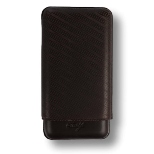 Davidoff Enjoyment Leather Soft Cigar Cases - Brown 3-Finger XL - Main Image - Front