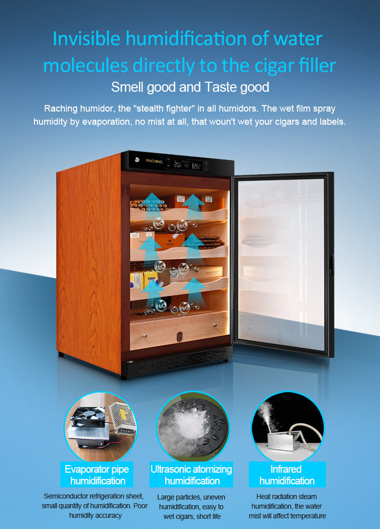 Raching C150A Climate Control Black Wood 400-Cigar Electric Humidor Specifications