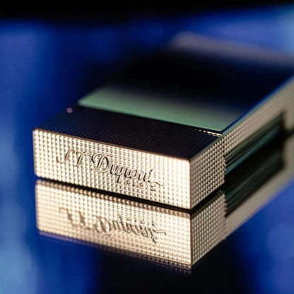 S.T. Dupont Gradient Line 2 Perfect Ping Double Soft Flame Cigar Lighter - Blue Lacquer with Palladium -  Top Details