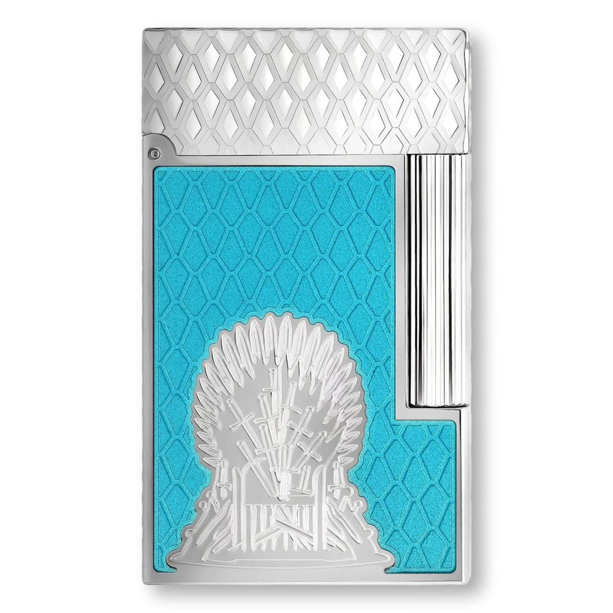 S.T. Dupont Game of Thrones Ice Line 2 Double Soft Flame Cigar Lighter - Front Side