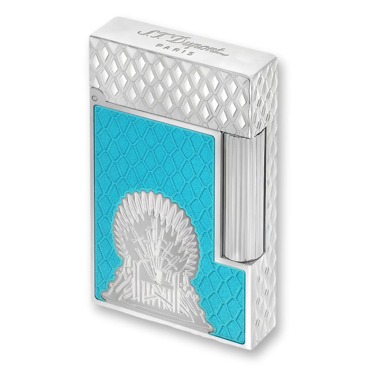 S.T. Dupont Game of Thrones Ice Line 2 Double Soft Flame Cigar Lighter - Main Image -Left Facing