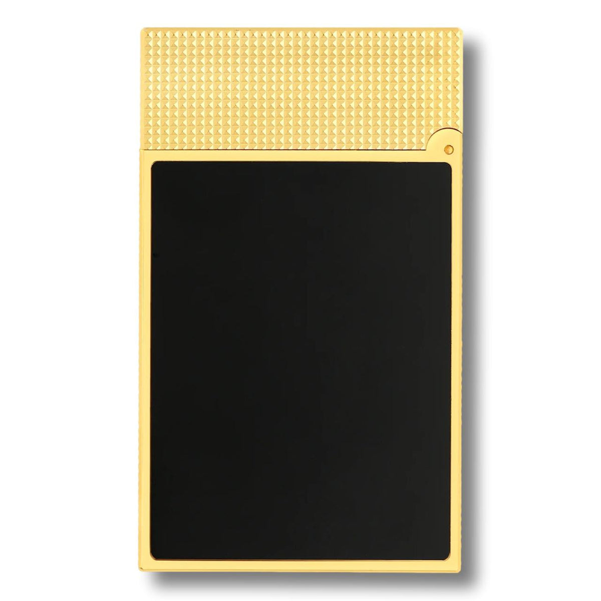S.T. Dupont Perfect Ping Line 2 Double Soft Flame Cigar Lighter - Micro Diamond Head Gold and Black Laquer - Backside