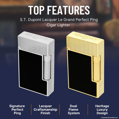 S.T. Dupont Lacquer Le Grand Perfect Ping Cigar Lighter  - Top Features Image