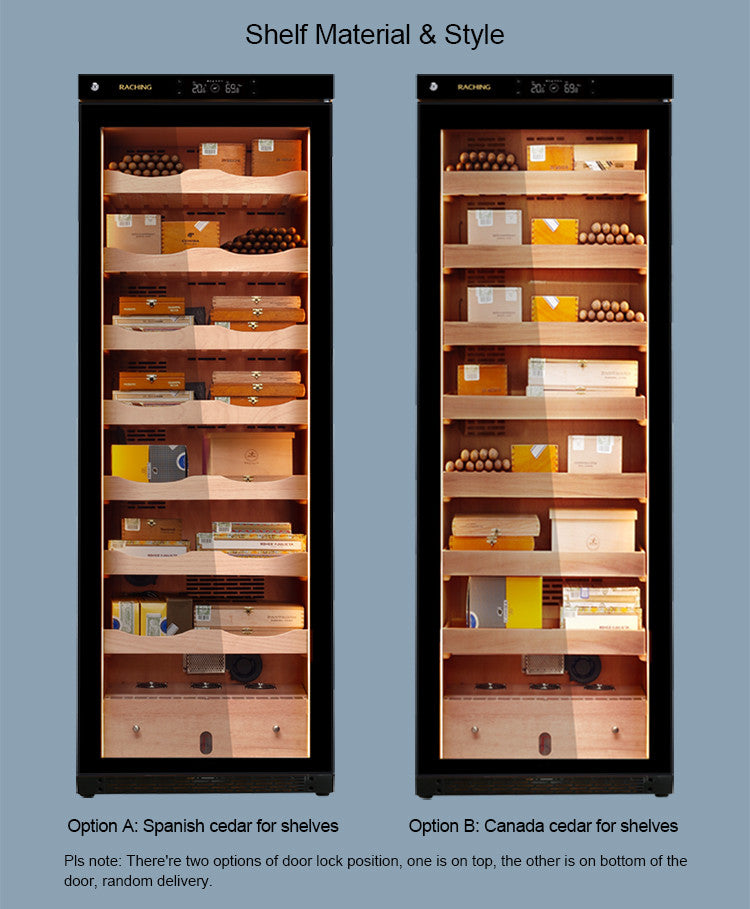 Raching C380A Climate Control Black Wood 1,500-Cigar Electric Humidor Main Image Specifications