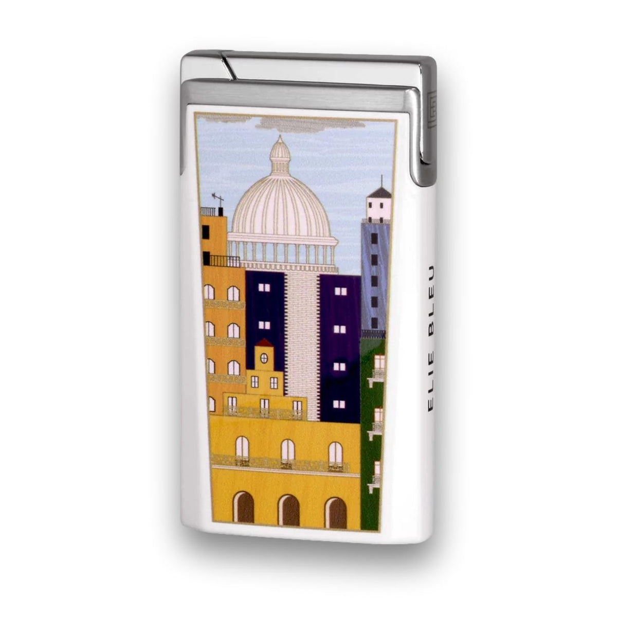 Elie Bleu Havana J-15 Torch Flame Single Jet Cigar Lighters - White - Main Image  - Front Side