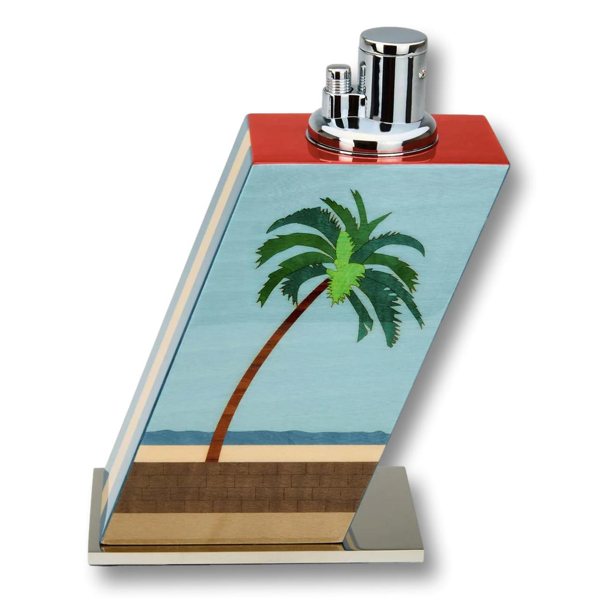 Elie Bleu Large Casa Cubana Torch Flame Triple Jet Tabletop Cigar Lighter - Main Image - Front