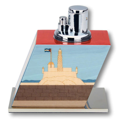 Elie Bleu Small Casa Cubana Torch Flame Triple Jet Tabletop Cigar Lighter - Main Image - Front