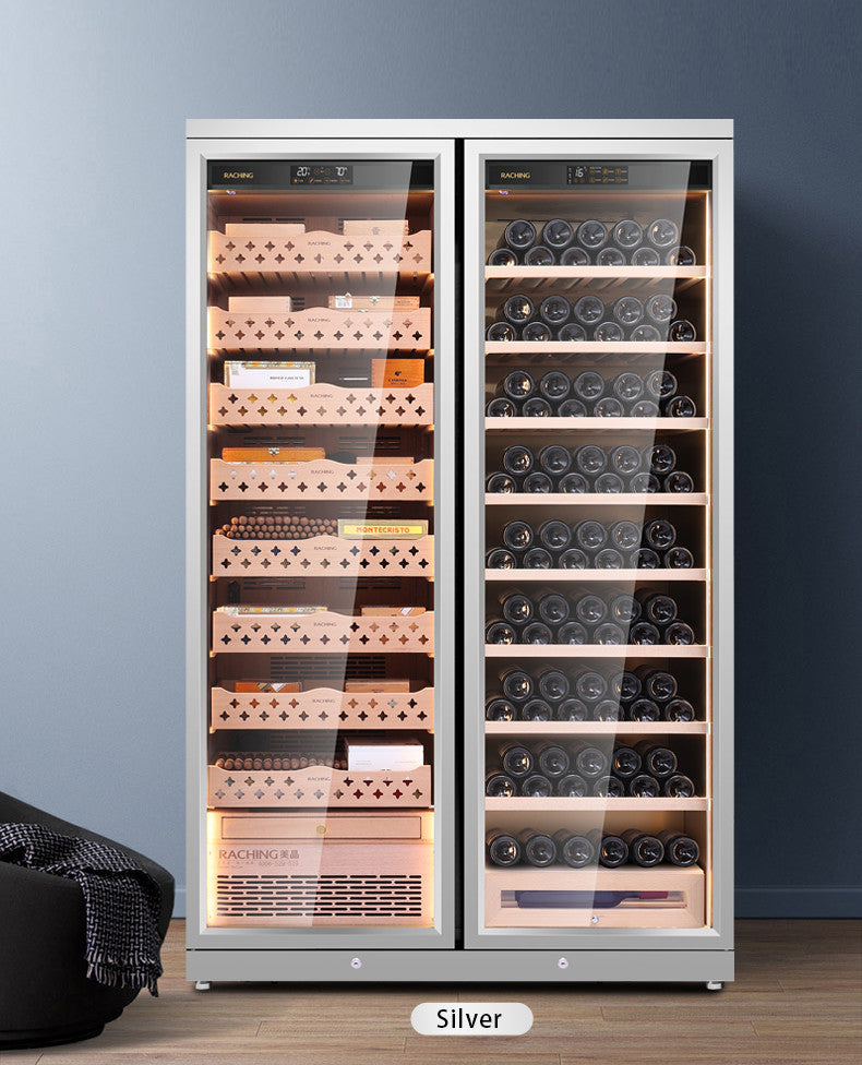 Raching CD1200 Climate Control Stainless Steel Double Door 3,200-Cigar Electric Humidor Specifications