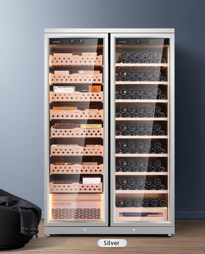 Raching CD1200 Climate Control Stainless Steel Double Door 3,200-Cigar Electric Humidor Specifications