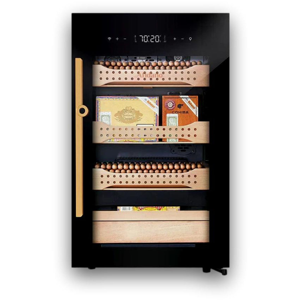 Afidano B2 Steel Series 850-Cigar Electric Humidor - Front SIde