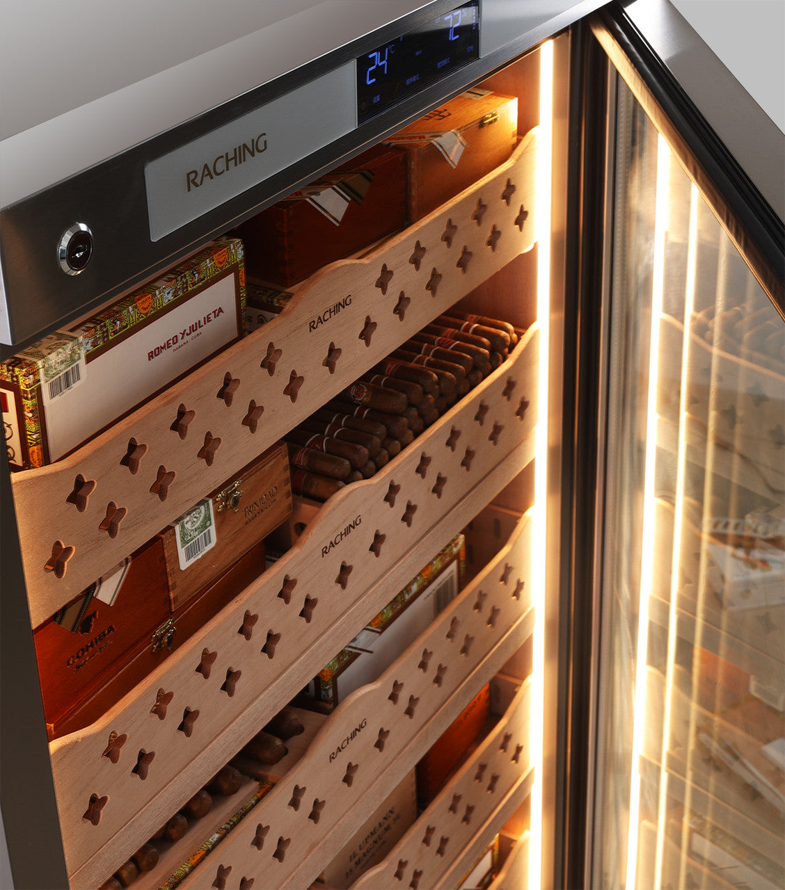 Raching CT48A Climate Control Silver Stainless Steel 4,000-Cigar Electric Humidor Specifications