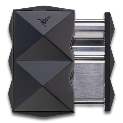 Colibri Quasar Dual Straight & V-Cut Cigar Cutters - Black - Front Blade