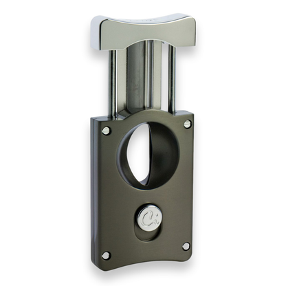 Caseti Wedge V-Cut Cigar Cutter - Gunmetal - Exterior Front Open