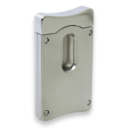 Caseti Wedge V-Cut Cigar Cutter - Satin Chrome - Exterior Back