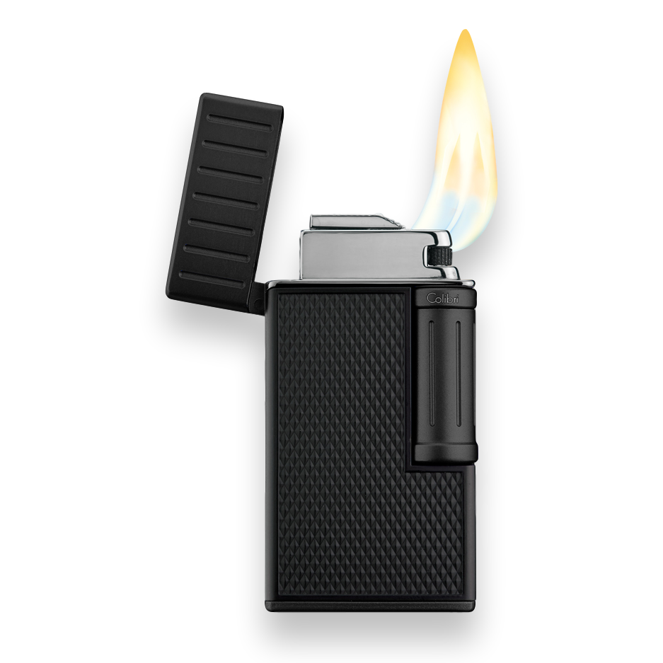 Colibri Julius Soft Flame Cigar Lighter - Black and Black - Flame