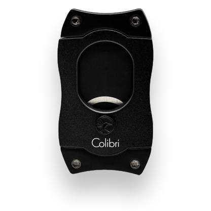 Colibri S-Cut with Black Blades Cigar Cutter - Black - Exterior Front