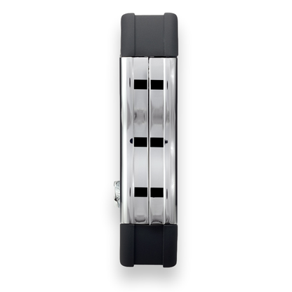Colibri SV-Cut Cigar Cutter with Straight and V-Cut - Chrome and Black - Exterior Side