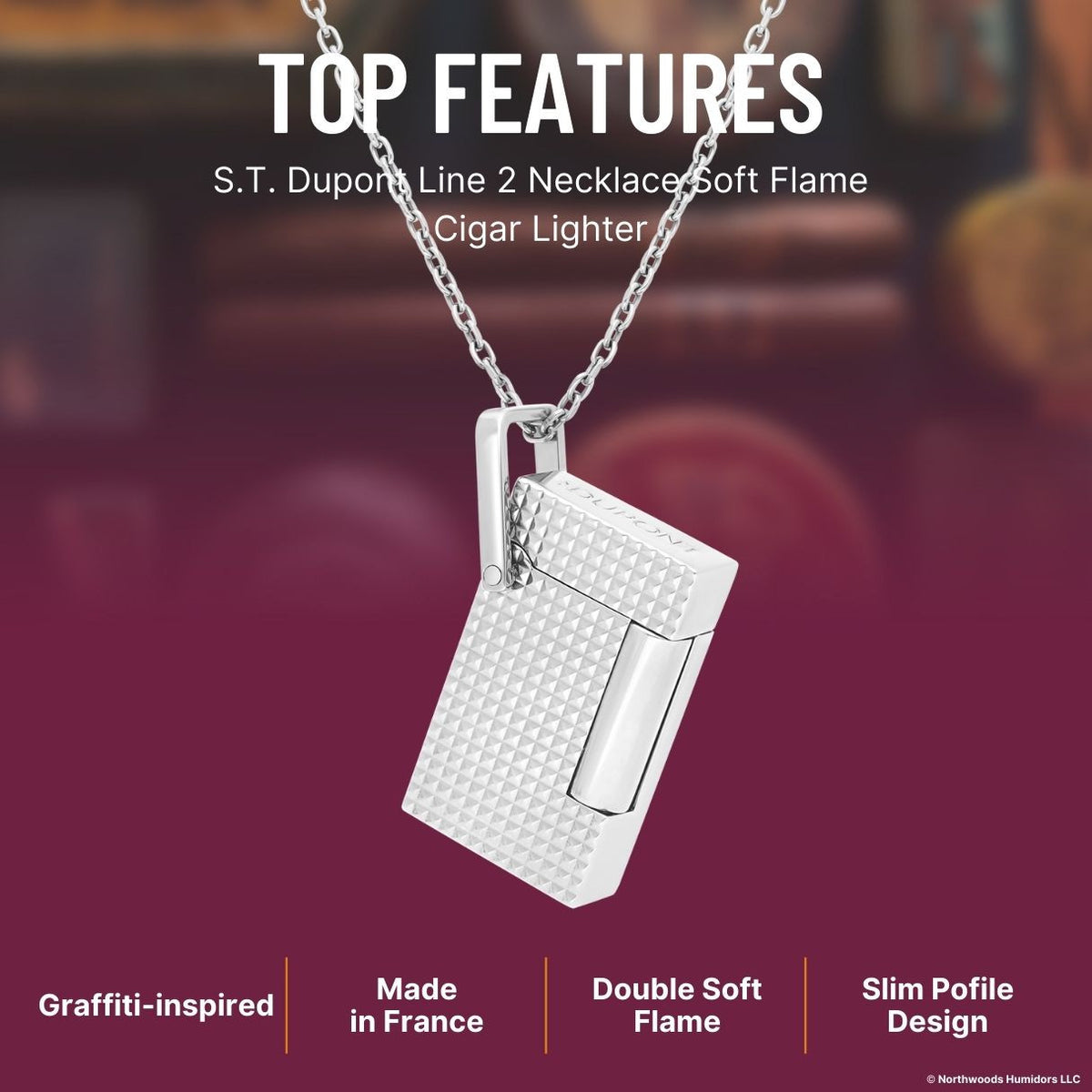 S.T. Dupont Line 2 Necklace Soft Flame Cigar Lighter