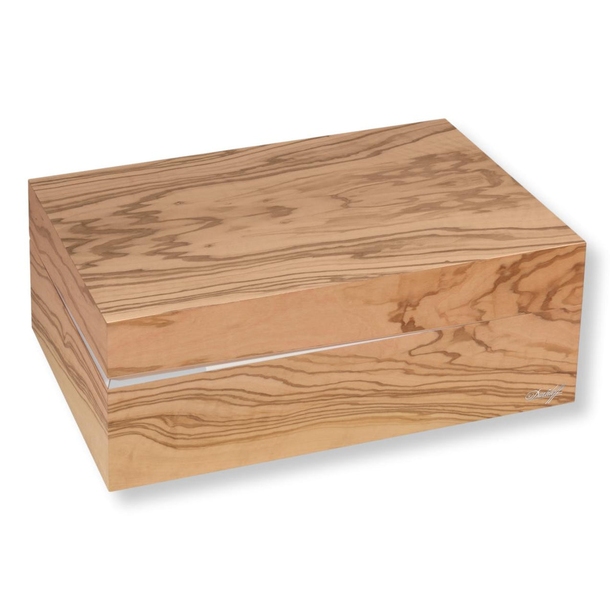 Davidoff Air De Famille Series I Olive Wood Ambassador 80-Cigar Desktop Humidors - Main Image - Right Facing