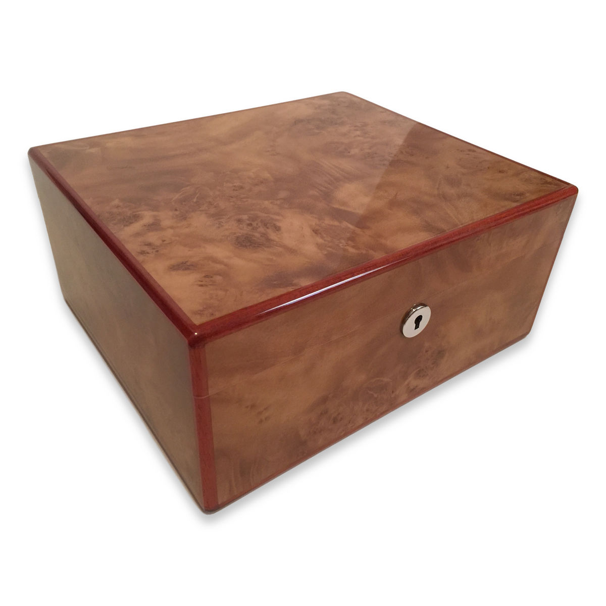 Diamond Crown Wesley 40-Cigar Desktop Humidor - St. James Series (DC-HUM-WESLEY-40) Exterior 1