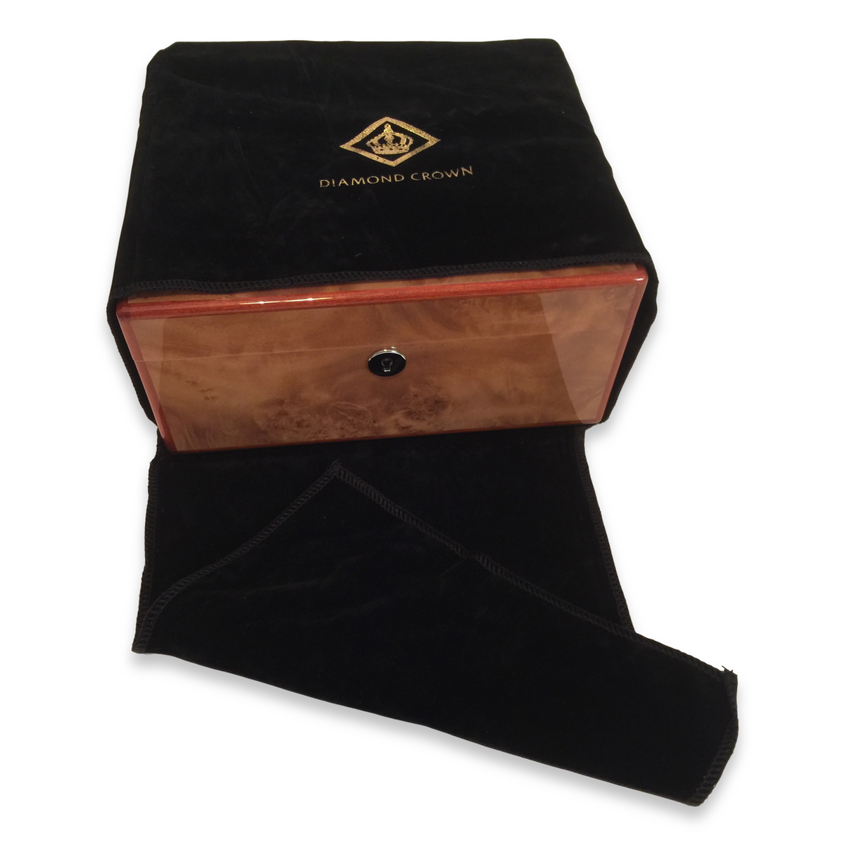 Diamond Crown Wesley 40-Cigar Desktop Humidor - St. James Series (DC-HUM-WESLEY-40) Gift Bag