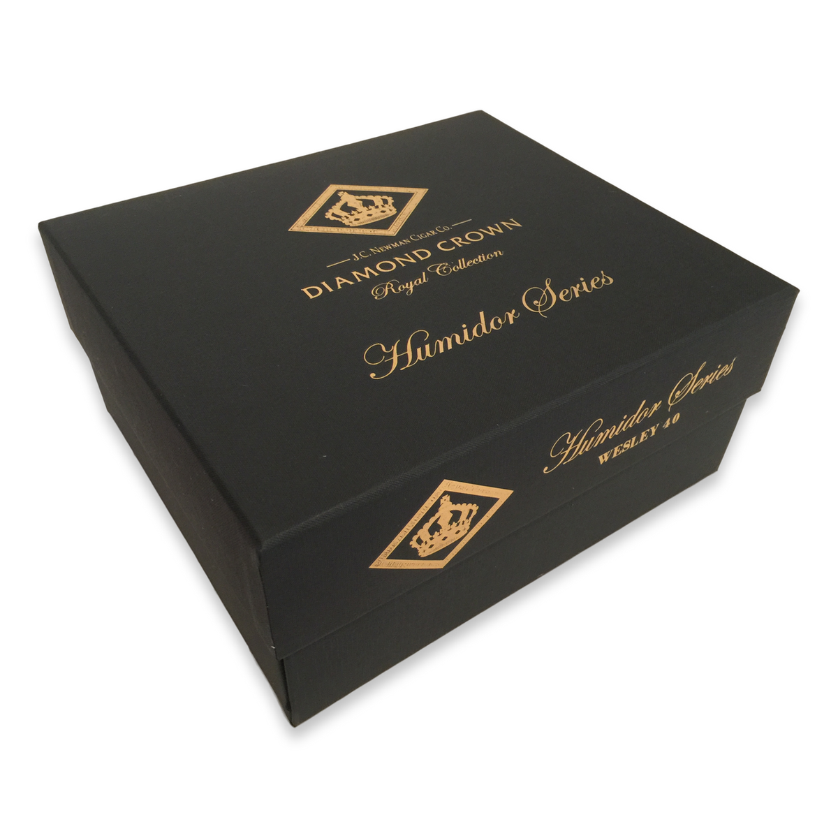 Diamond Crown Wesley 40-Cigar Desktop Humidor - St. James Series (DC-HUM-WESLEY-40) Gift Box