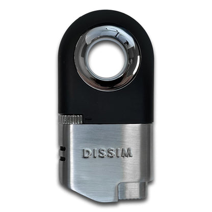 Dissim Executive Inverted Torch Flame Double Jet Cigar Lighter - Silver - Inverted