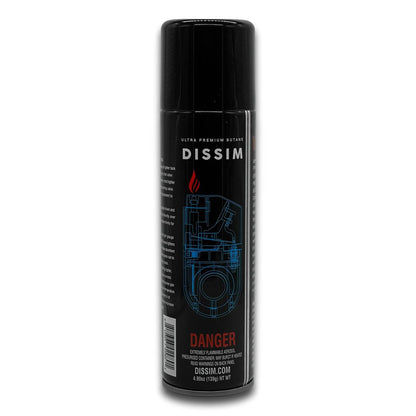 Dissim Ultra Premium Butane Cigar Lighter Fuel Refill - 4.9 ounce can - front side