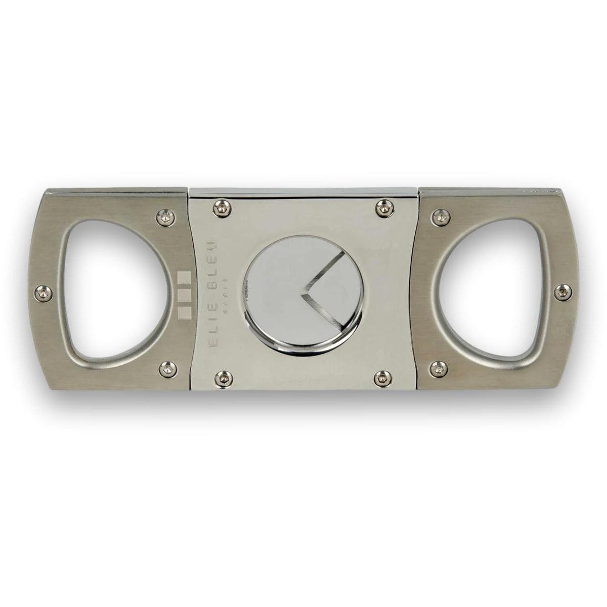 Elie Bleu EBC1 Square Double Blade Cigar Cutters - Satin - Main Image - Front