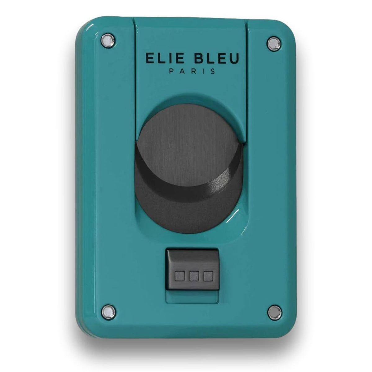 Elie Bleu Black Blades EBC4 Double Blade Cigar Cutters - Teal with Black Blades - Main Image - Front
