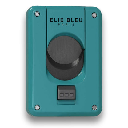Elie Bleu Black Blades EBC4 Double Blade Cigar Cutters - Teal with Black Blades - Main Image - Front