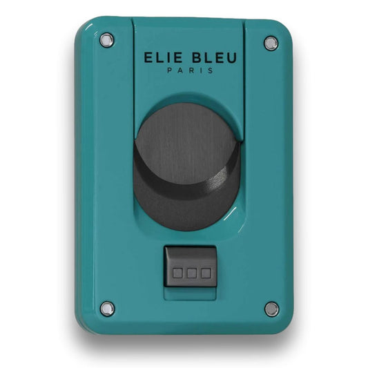Elie Bleu Black Blades EBC4 Double Blade Cigar Cutters - Teal with Black Blades - Main Image - Front