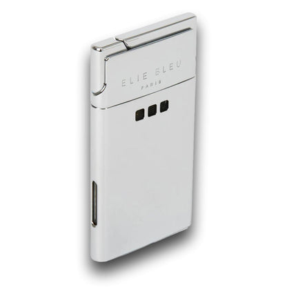 Elie Bleu Delgado Thin J-11 Torch Flame Single Jet Cigar Lighter - Mirror Finish - Main Image -Right Facing