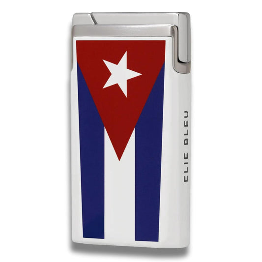 Elie Bleu Cuban Flag J-15 Torch Flame Single Jet Cigar Lighter - Main Image