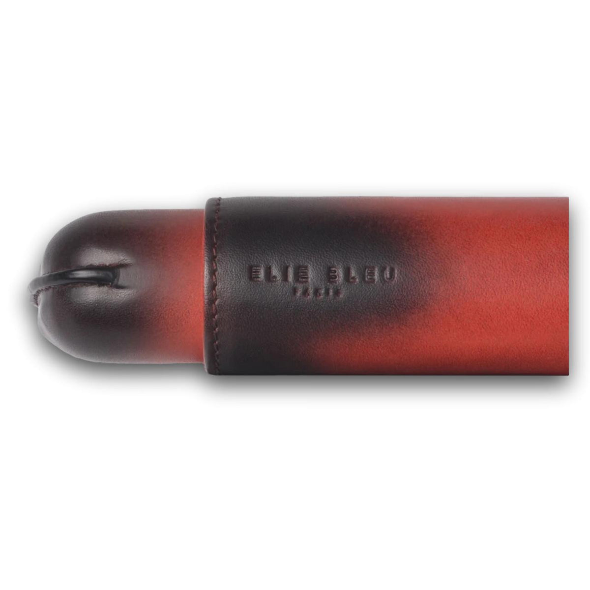 Elie Bleu Patina Leather 2-Finger Soft Cigar Cases - Red - Side