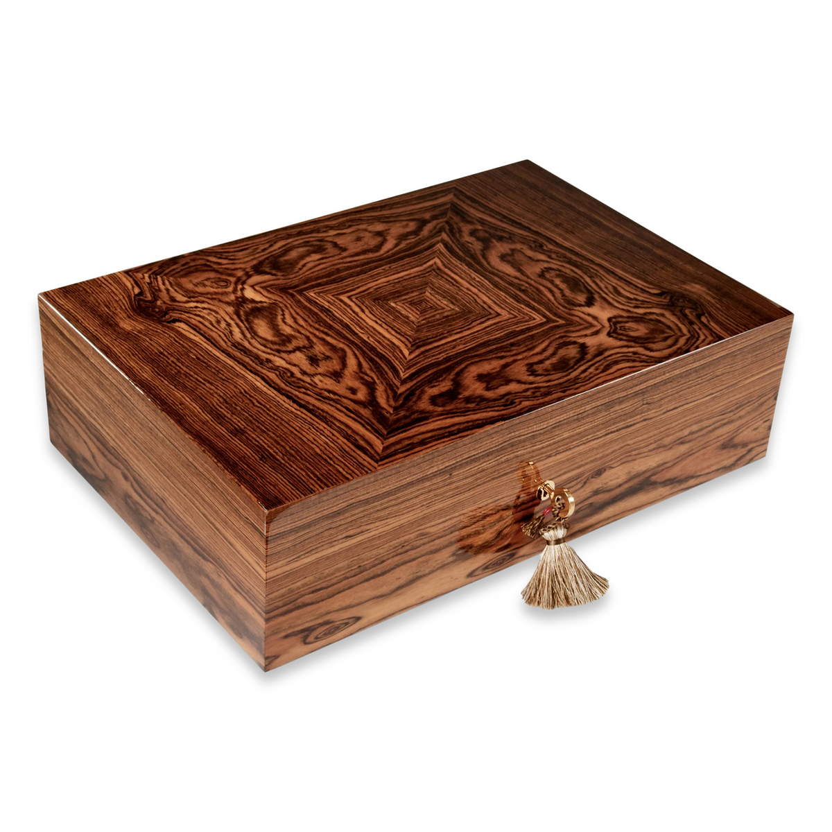 Elie Bleu Bocote 110-Cigar Desktop Humidor - Classic Collection - Exterior Front