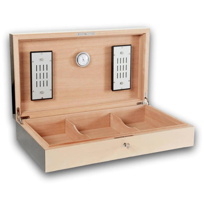 Elie Bleu Stars and Stripes Cuban Flag 110-Cigar Desktop Humidor - Interior Details