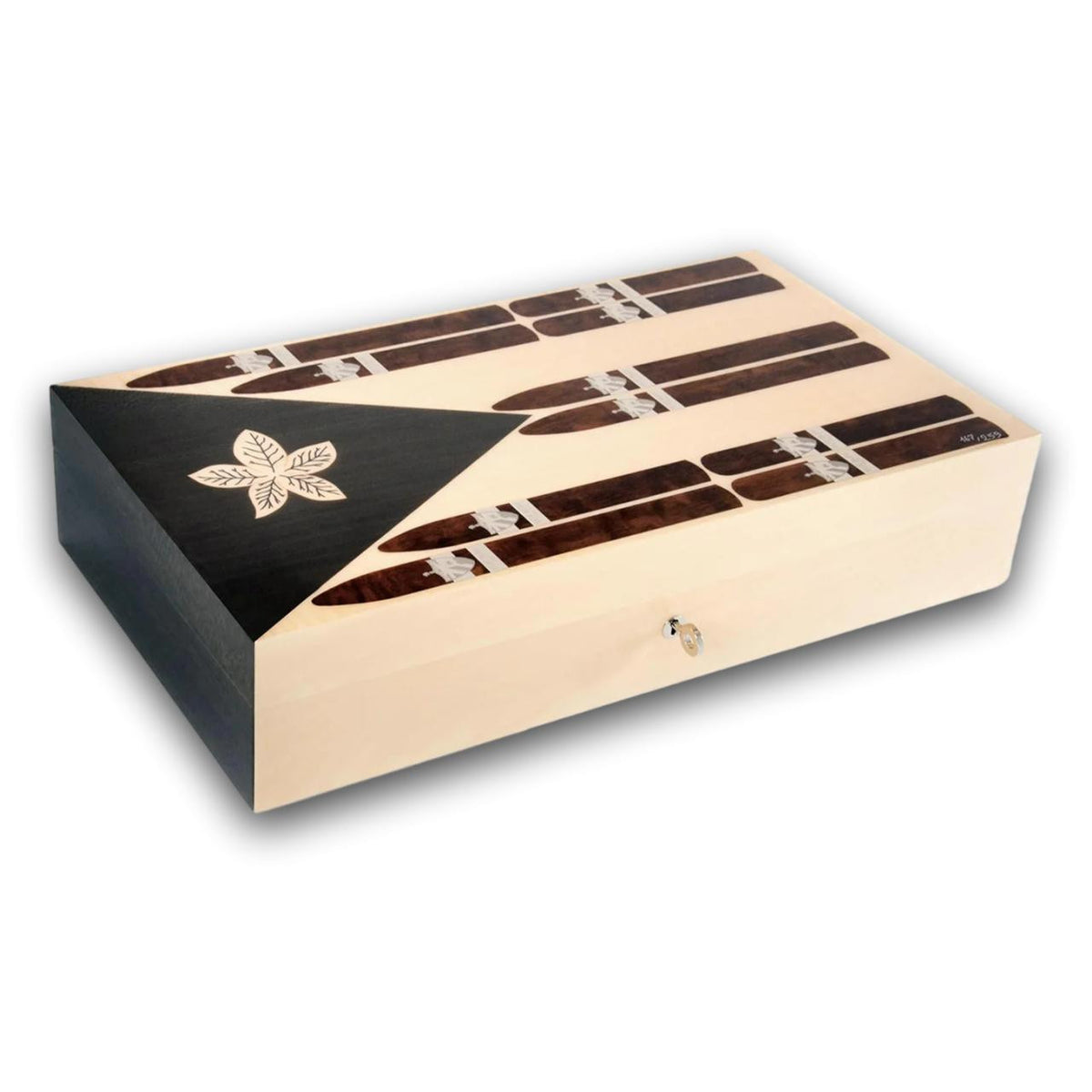 Elie Bleu Stars and Stripes Cuban Flag 110-Cigar Desktop Humidor - Main Image - Front