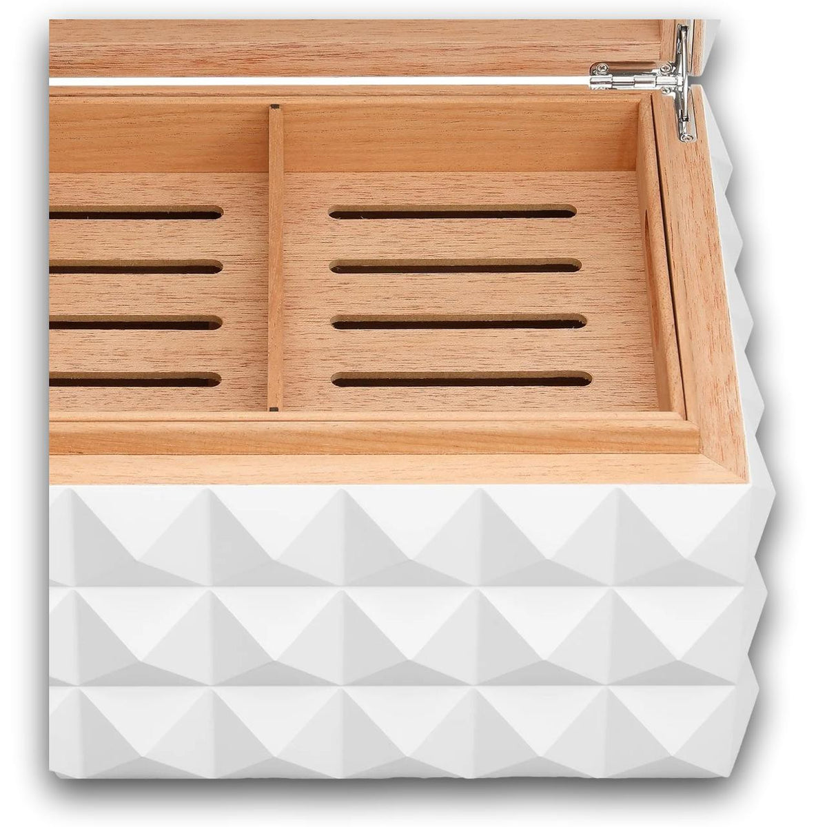 Colibri Grand 175-Cigar Desktop Humidors - White - Detail
